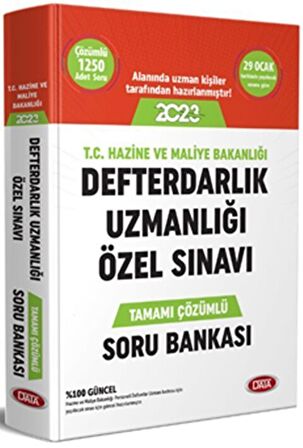 Defterdarlık Uzmanlığı Özel Sınavı Tamamı Çözümlü Soru Bankası