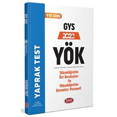 2023 YÖK Üst Kuruluşları ile YÖK Personeli GYS Yaprak Test