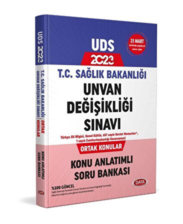 2023 T.C. Sağlık Bakanlığı Unvan Değişikliği Sınavı Ortak Konular Konu Anlatımlı Soru Bankası Data