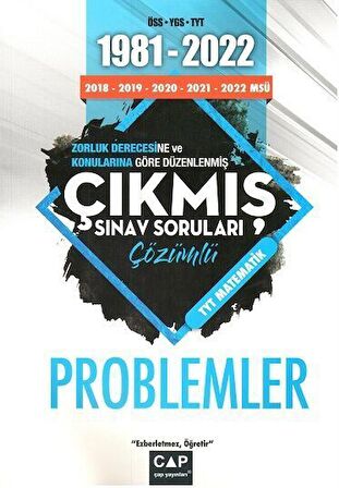 Çap Yayınları Problemler Çıkmış Sınav Soruları