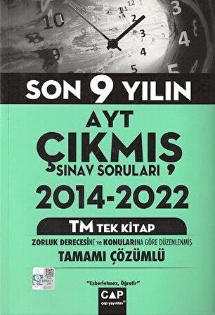 AYT TM Son 9 Yıl Tamamı Çözümlü Çıkmış Sorular