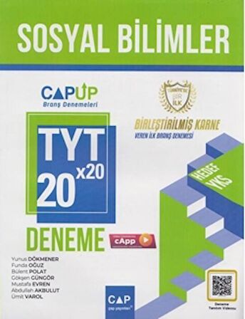 Çap Yayınları TYT Sosyal Bilimler 20 x 20 Deneme