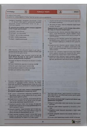 2026 TYT ÖSYM Arşivi Karma Kara Kutu Çıkmış Soru Türkiye Geneli D. Çözümlü Deneme 10/2.Kitapçık