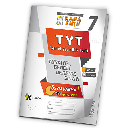 2023 TYT ÖSYM Arşivi Karma Kara Kutu Çıkmış Soru Türkiye Geneli D. Çözümlü Deneme 10/7.Kitapçık