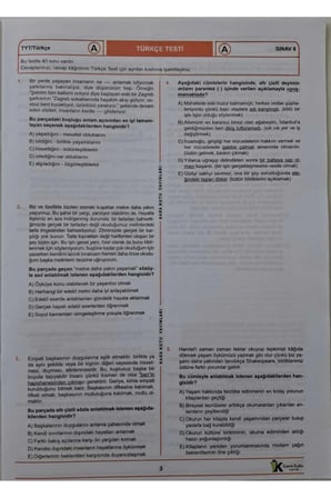 2026 TYT ÖSYM Arşivi Karma Kara Kutu Çıkmış Soru Türkiye Geneli D. Çözümlü Deneme 10/8.Kitapçık