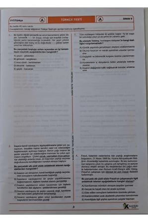 2026 TYT ÖSYM Arşivi Karma Kara Kutu Çıkmış Soru Türkiye Geneli D. Çözümlü Deneme 10/9.Kitapçık