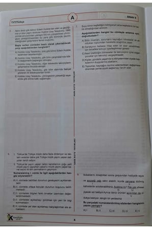 2026 TYT ÖSYM Arşivi Karma Kara Kutu Çıkmış Soru Türkiye Geneli D. Çözümlü Deneme 10/9.Kitapçık