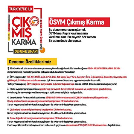 2024 DGS Sayısal-Sözel-TM ÖSYM Çıkmış Karma Kara Kutu Türkiye Geneli D. Çözümlü 10lu Deneme Paketi