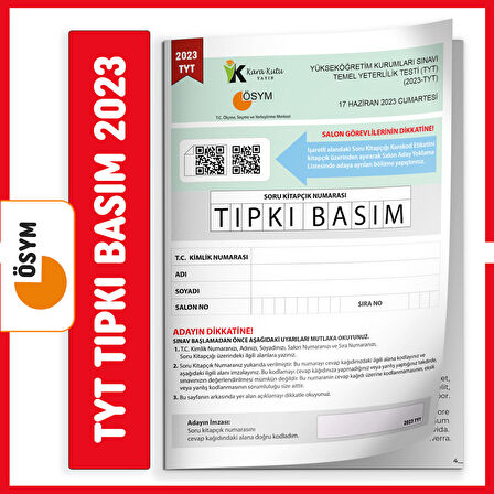 YKS-TYT (SAY-TM-SÖZ) ÖSYM Birebir Tıpkı Basım Türkiye Geneli Çözümlü Çıkmış Soru Kitapçığı