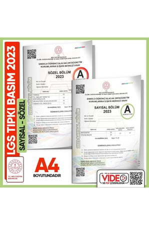 2023 Lgs Meb Birebir Tıpkı Basım Çıkmış Soru Say-söz Kitapçıkları (VİDEO ÇÖZÜMLÜ TÜRKİYE GENELİ)