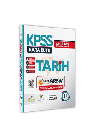 KPSS Önlisans-Ortaöğretim Tarih Kara Kutu 1. Cilt Çıkmış Soru Bankası Konu Özetli Dijital Çözümlü