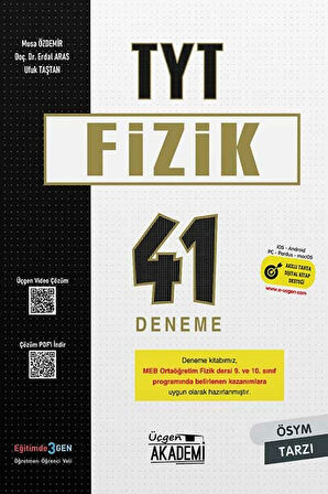 TYT Fizik 41'Li Deneme Sınavı Üçgen Akademi Yayınları