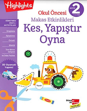 Okul Öncesi Makas Etkinlikleri Kes, Yapıştır, Oyna 2. Seviye