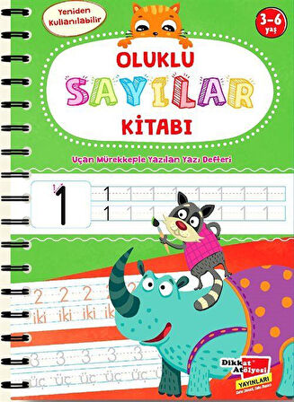 Sayıları Yazmayı Kolayca Öğreten Kitap | Sihirli Uçan Kalemli Oluklu (kabartmalı) Sayılar Kitabı