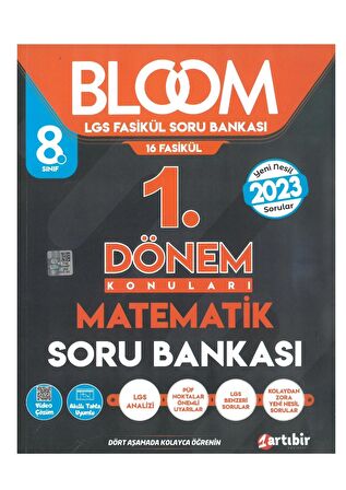 Artıbir Yayınları 8. Sınıf Matematik BLOOM 1. Dönem Soru Bankası