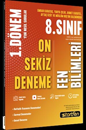 8. Sınıf 1. Dönem 18'li Fen Bilimleri Denemesi