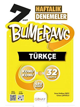 Günay 7.Sınıf Bumerang Haftalık Türkçe Denemeleri