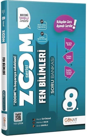 8. Sınıf Fen Bilimleri Zoom Soru Bankası Günay Yayınları