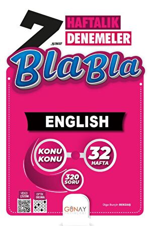 7. Sınıf İngilizce Bla Bla Haftalık Denemeler