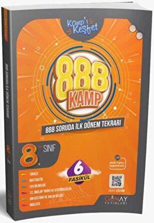 8. Sınıf 888 Soruda İlk Dönem Kamp Kitabı