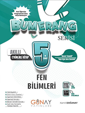 5. Sınıf Bumerang Fen Bilimleri Akıllı Etkinlikli Kitap