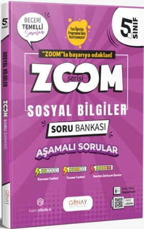 5. Sınıf Sosyal Bilgiler Zoom Soru Bankası Günay Yayınları