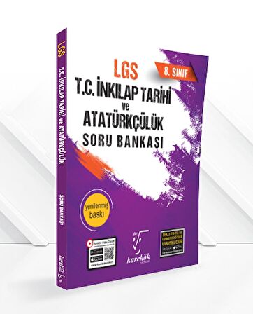 Karekök 8.Sınıf LGS TC İnkılap Tarihi ve Atatürkçülük Soru Bankası Karekök Yayınları