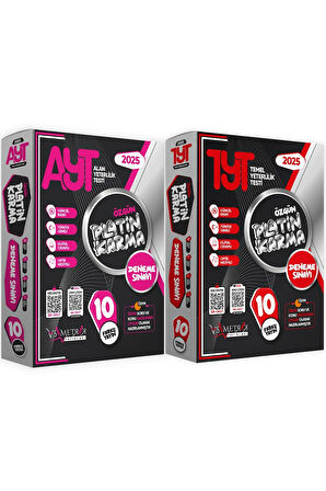 2025 YKS TYT-AYT Platin Karma Yayınlar Kurumsal 20li (10+10) Paket Deneme Sınavı Türkiye Geneli