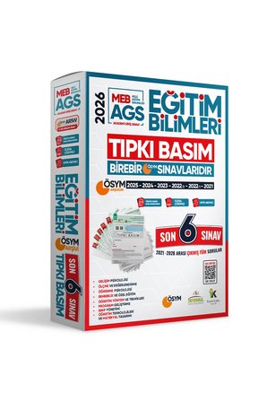 2026 MEB-AGS EĞİTİM BİLİMLERİ ÖSYM Tıpkı Basım Çıkmış Soru 6lı Deneme Paketi Video Çözümlü TürkiyeG.