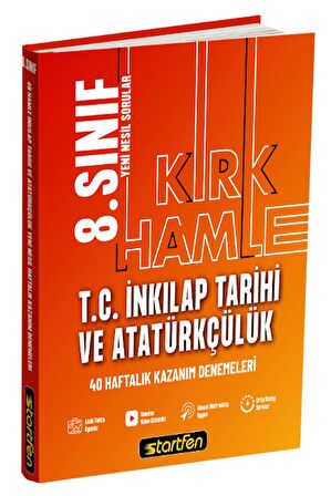 Startfen 8.Sınıf LGS İnkılap Tarihi 40 Hamle Kazanım Denemeleri - Yeni