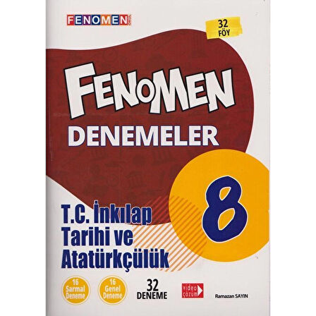 8. Sınıf T.C. İnkılap Tarihi ve Atatürkçülük Fenomen Denemeler Fenomen Okul Yayınları