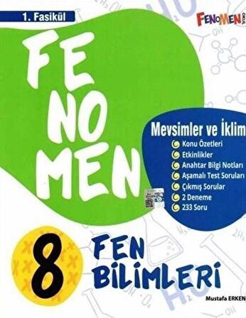 8. Sınıf Fen Bilimleri Fenomen Mevsimler ve İklim 1. Fasikül Gama Yayınları