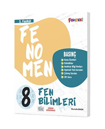 Fenomen 8. Sınıf Fen Bilimleri Soru Bankası 3. Fasikül (Basınç)