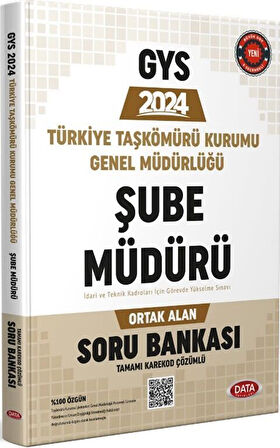 Data Yayınları Türkiye TaşKömürü Kurumu Genel Müdürlüğü Şube Müdürü Ortak Alan Soru Bankası