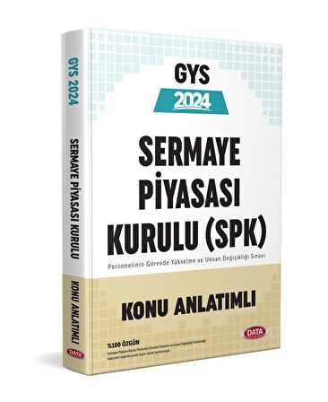 Data 2024 GYS SPK Sermaye Piyasası Kurulu Konu Anlatımlı Hazırlık Kitabı Data Yayınları