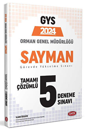 2024 GYS Orman Genel Müdürlüğü Sayman 5 Deneme Data Yayınları