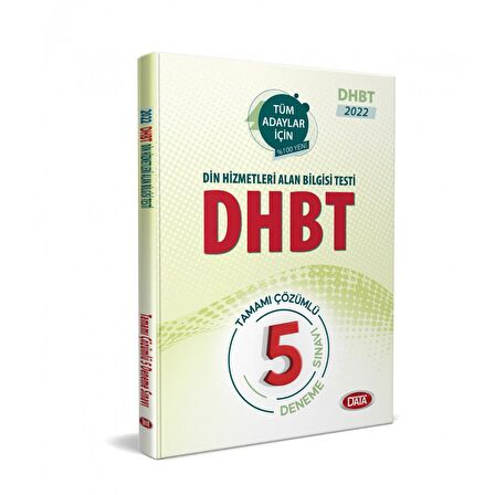 Din Hizmetleri Alan Bilgisi Testi (Dhbt) Tamamı Çözümlü 5 Deneme Sınavı