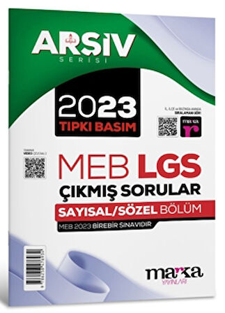 2023 LGS 8. Sınıf Arşiv Serisi Tıpkı Basım Çıkmış Sorular Tamamı Video Çözümlü