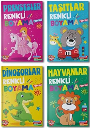 Renkli Boyama Seti - 4 Kitap Takım