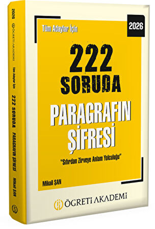 2026 Tüm Adaylar İçin 222 Soruda Paragrafın Şifresi