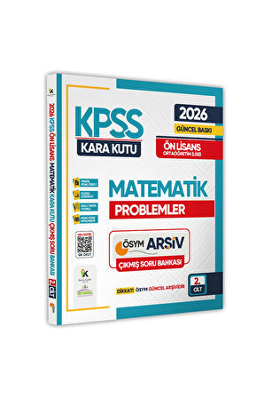 2026 KPSS Önlisans/Ortaöğretim MATEMATİK Kara Kutu 2.Cilt PROBLEMLER ÖSYM Çıkmış Soru Bankası Çözüml