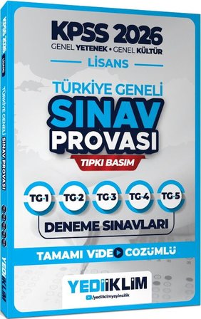 Yediiklim 2026 KPSS Lisans GY GK Türkiye Geneli Video Çözümlü Denemeler