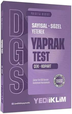 Yediiklim Yayınları 2027 DGS Sayısal Sözel Yetenek Çek Kopart Yaprak Test