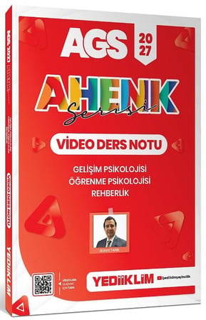 Yediiklim 2027 MEB-AGS Eğitim Bilimleri Gelişim, Öğrenme Psikolojisi, Rehberlik Video Ders Notu Ahenk Serisi - Bülent Tanık