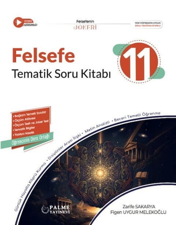 11. Sınıf Felsefe Joker Tematik Soru Kitabı Palme Yayınları