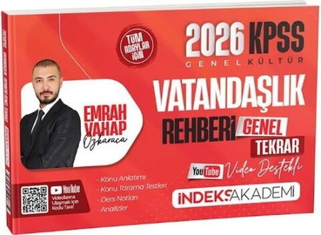 2026 KPSS Vatandaşlık Rehberi Video Destekli Genel Tekrar İndeks Akademi