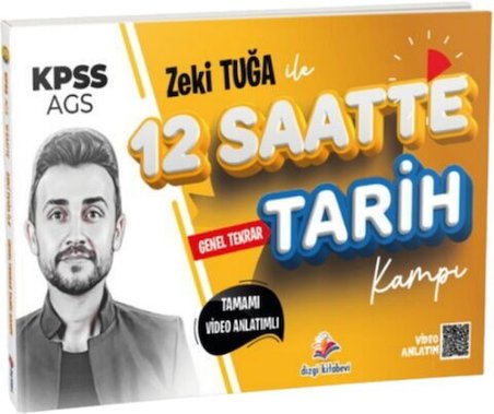 2026 KPSS Zeki Tuğa ile Tamamı Video Anlatımlı 12 Saatte Tarih Tekrar Kampı Dizgi Kitap