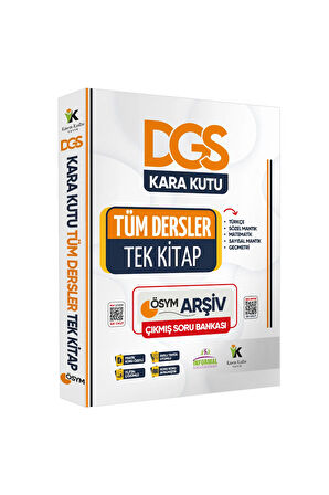 DGS TÜM DERSLER TEK KİTAP Kara Kutu ÖSYM Soru Havuzu Çıkmış Soru Bankası Dijital Çözümlü