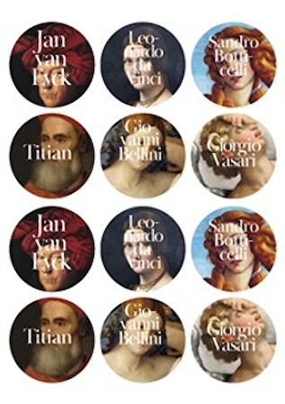 İkonik Tablolar Sticker (12'li)