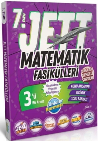 7. Sınıf Matematik JETT Soru Fasikülleri Ünlüler Yayınları